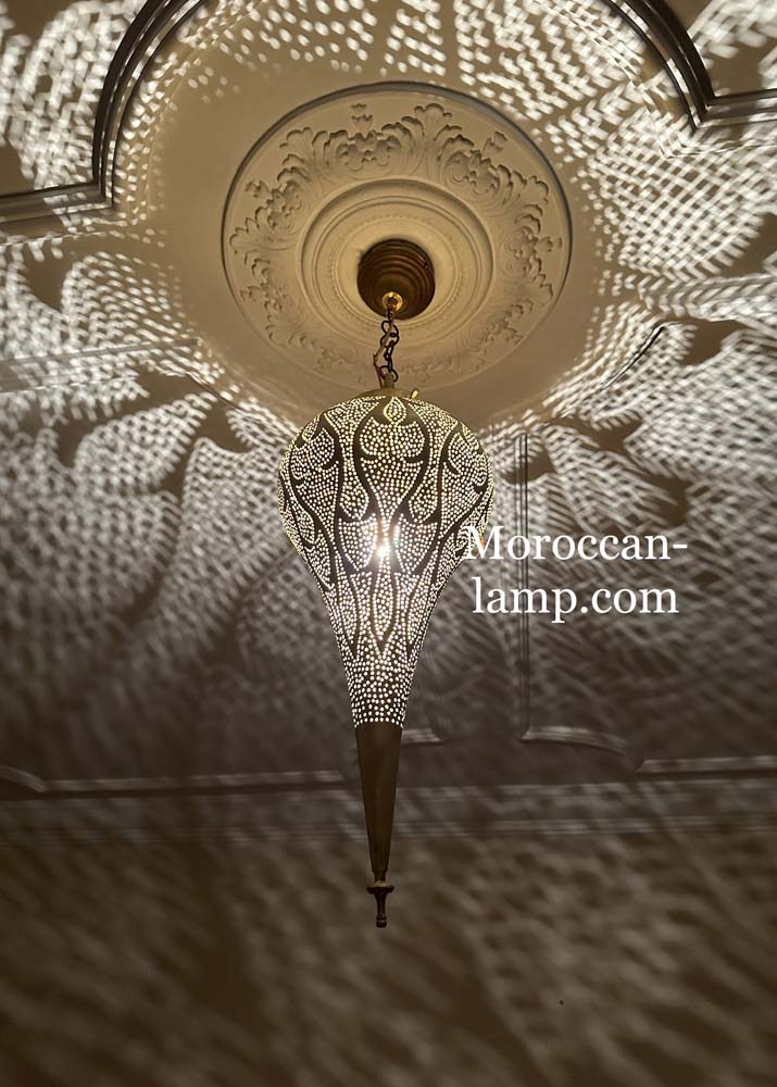 Lustre en laiton marocain de lumière pendante - Depuis